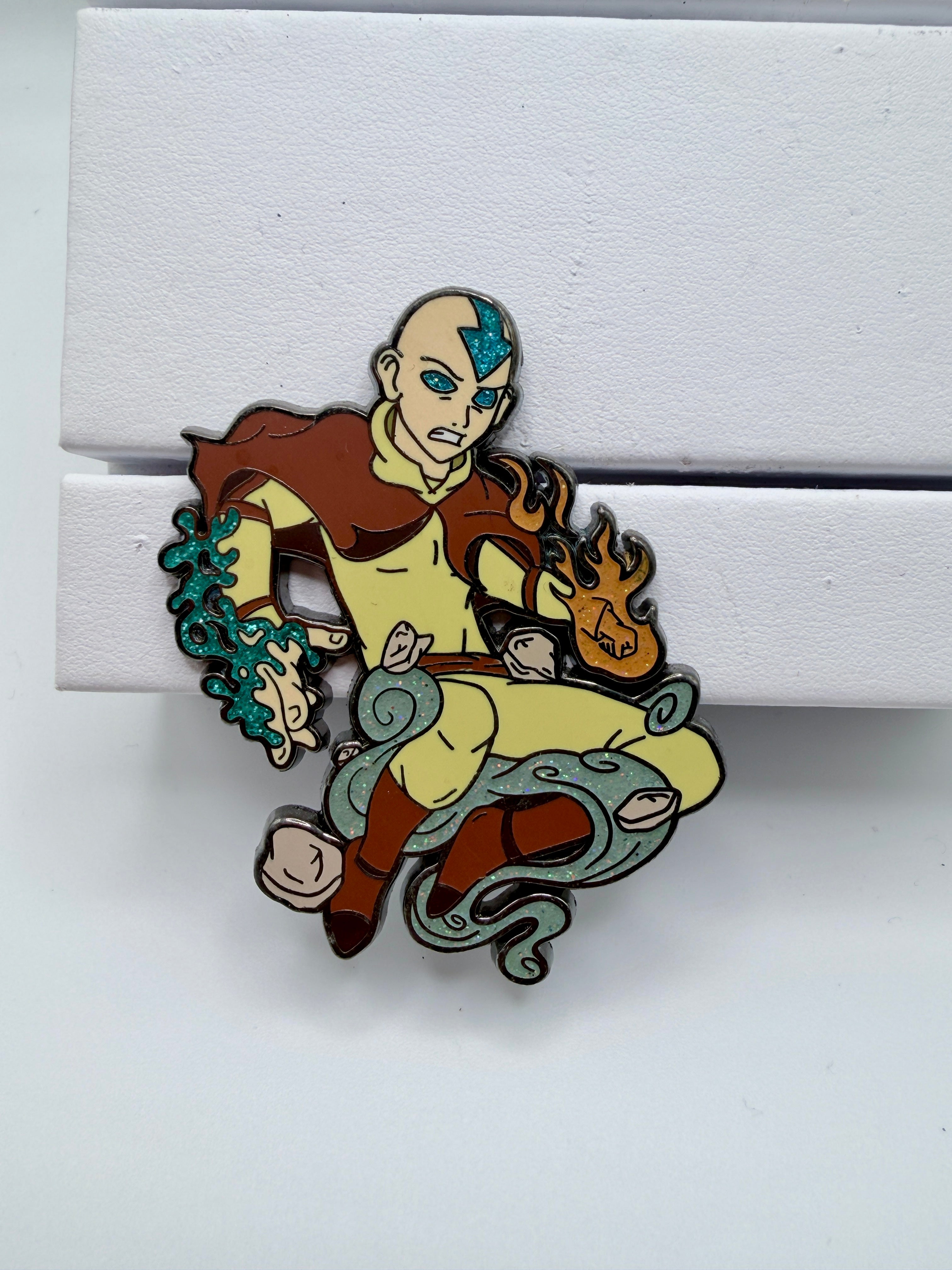 Avatar Aang Black Nickel Glitter