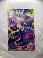 Gastly x Haunter x Gengar Mega Gengar Poster  11x 17