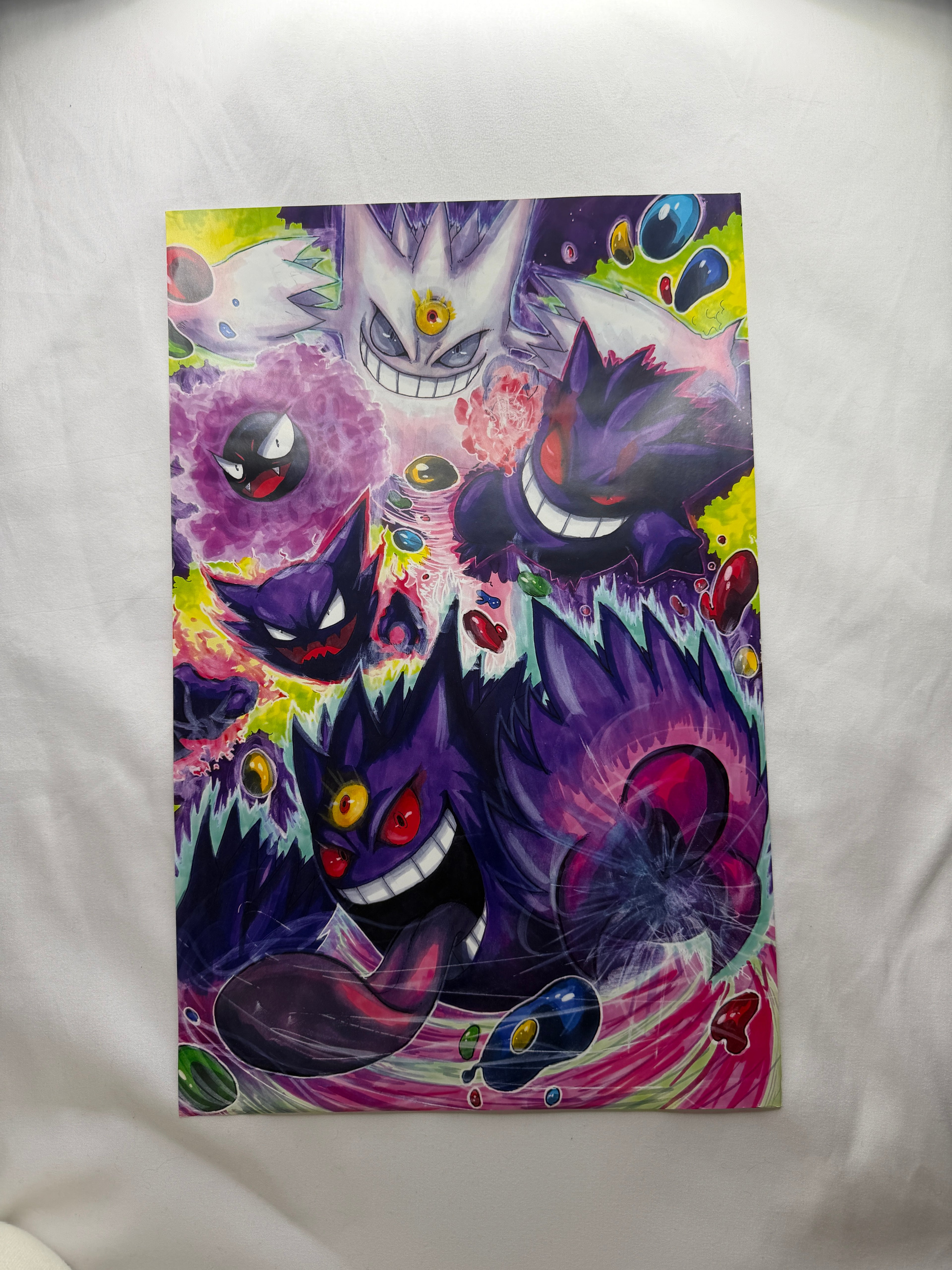 Gastly x Haunter x Gengar Mega Gengar Poster  11x 17
