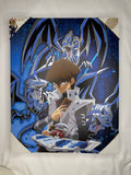 Kaiba Canvas 16x20 Blue White Dragon
